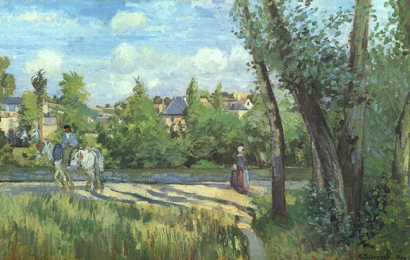 Camille Pissaro Sunlight on the Road, Pontoise Germany oil painting art